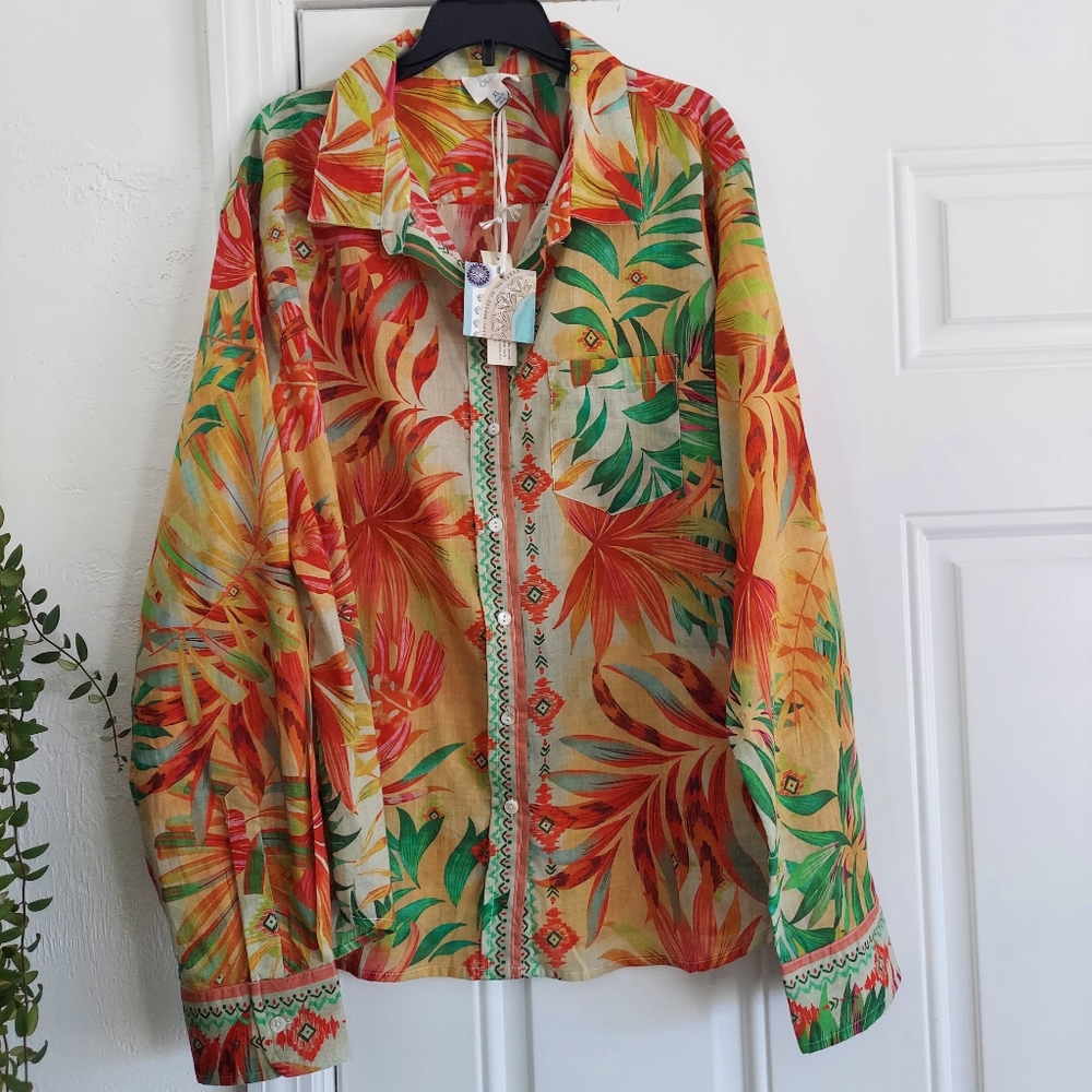 NWT 100% Cotton Button-down